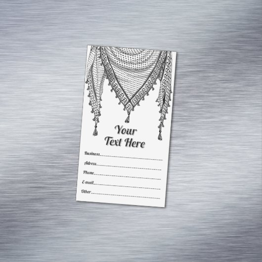 Keffiyeh Palestijnse sjaal Traditionele stof Magnetisch Visitekaartje (Voorbeeld)