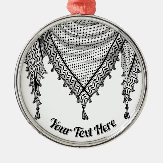 Keffiyeh Palestijnse sjaal Traditionele stof Metalen Ornament (Voorkant)