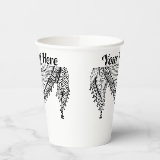 Keffiyeh Palestijnse sjaal Traditionele stof Papieren Bekers (Links)