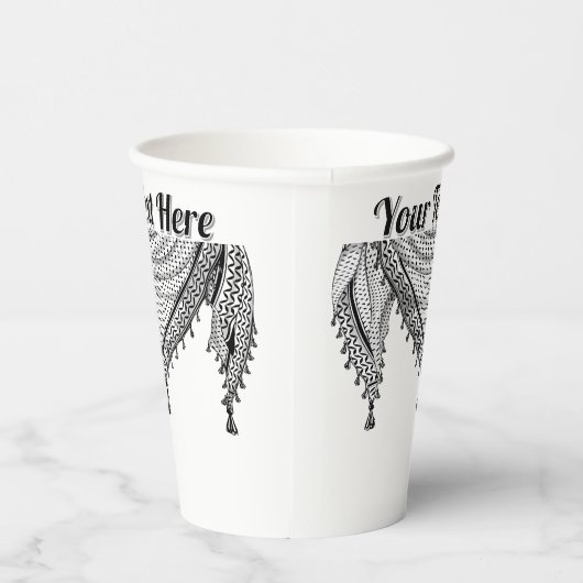 Keffiyeh Palestijnse sjaal Traditionele stof Papieren Bekers (Rechts)