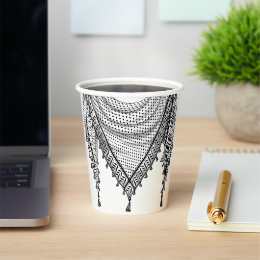 Keffiyeh Palestijnse sjaal Traditionele stof Papieren Bekers (Insitu)