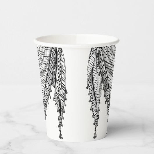 Keffiyeh Palestijnse sjaal Traditionele stof Papieren Bekers (Links)