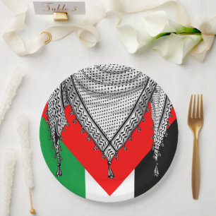 Keffiyeh Palestijnse sjaal Traditionele stof Papieren Bordje
