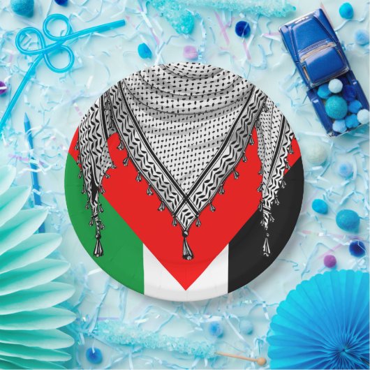 Keffiyeh Palestijnse sjaal Traditionele stof Papieren Bordje (Feest)