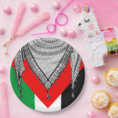 Keffiyeh Palestijnse sjaal Traditionele stof Papieren Bordje (Feest)