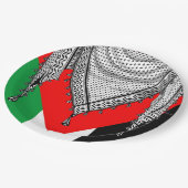 Keffiyeh Palestijnse sjaal Traditionele stof Papieren Bordje (Gekanteld)