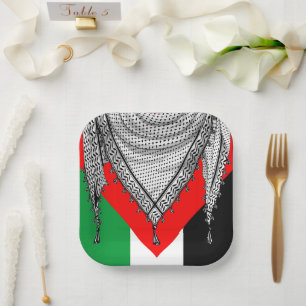 Keffiyeh Palestijnse sjaal Traditionele stof Papieren Bordje
