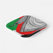 Keffiyeh Palestijnse sjaal Traditionele stof Papieren Bordje (Gebogen)