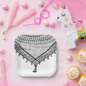 Keffiyeh Palestijnse sjaal Traditionele stof Papieren Bordje (Feest)