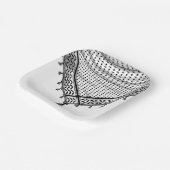 Keffiyeh Palestijnse sjaal Traditionele stof Papieren Bordje (Gebogen)