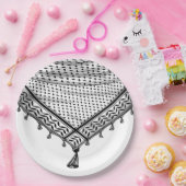 Keffiyeh Palestijnse sjaal Traditionele stof Papieren Bordje (Feest)