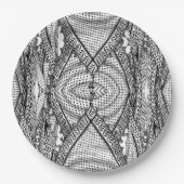 Keffiyeh Palestijnse sjaal Traditionele stof Papieren Bordje (Voorkant)