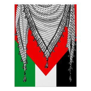 Keffiyeh Palestijnse sjaal Traditionele stof Perfect Poster