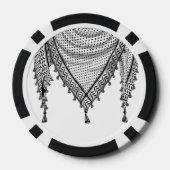 Keffiyeh Palestijnse sjaal Traditionele stof Poker Chips (Achterkant)