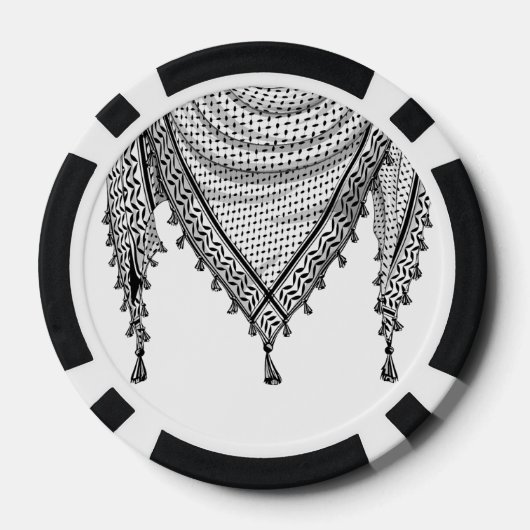 Keffiyeh Palestijnse sjaal Traditionele stof Poker Chips (Achterkant)