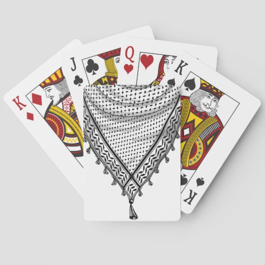 Keffiyeh Palestijnse sjaal Traditionele stof Pokerkaarten (Achterkant)