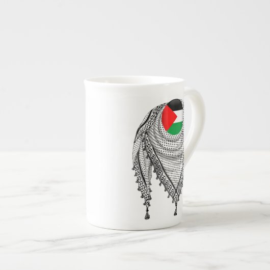 Keffiyeh Palestijnse sjaal Traditionele stof Porselein Kop (Voorkant rechts)
