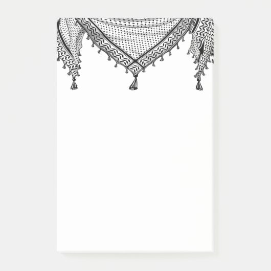 Keffiyeh Palestijnse sjaal Traditionele stof Post-it® Notes (Voorkant)