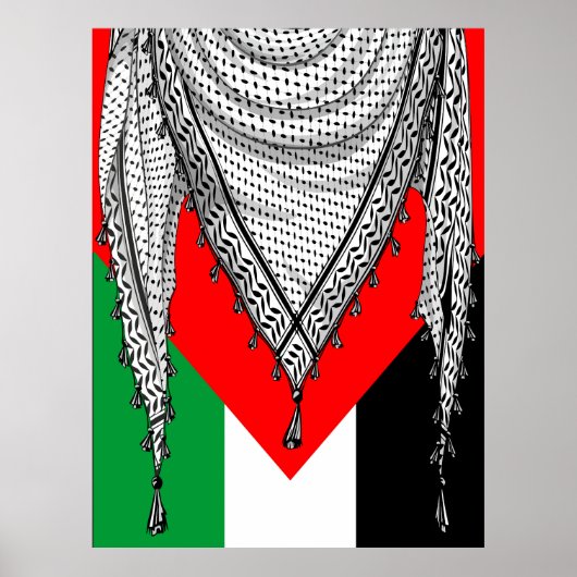 Keffiyeh Palestijnse sjaal Traditionele stof Poster (Voorkant)