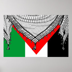 Keffiyeh Palestijnse sjaal Traditionele stof Poster