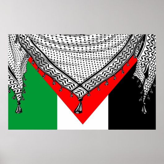 Keffiyeh Palestijnse sjaal Traditionele stof Poster (Voorkant)