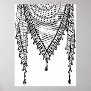 Keffiyeh Palestijnse sjaal Traditionele stof Poster