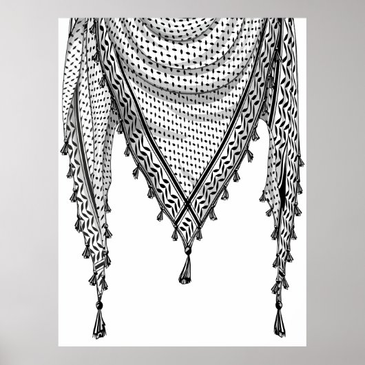 Keffiyeh Palestijnse sjaal Traditionele stof Poster (Voorkant)