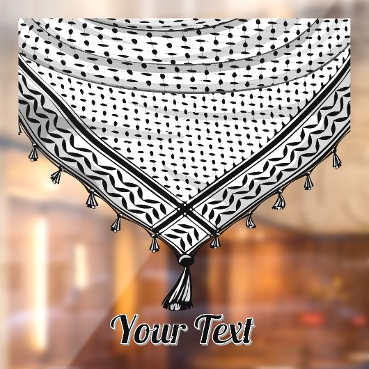 Keffiyeh Palestijnse sjaal Traditionele stof Raamsticker (Vel 2)