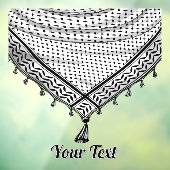 Keffiyeh Palestijnse sjaal Traditionele stof Raamsticker (Vel 3)