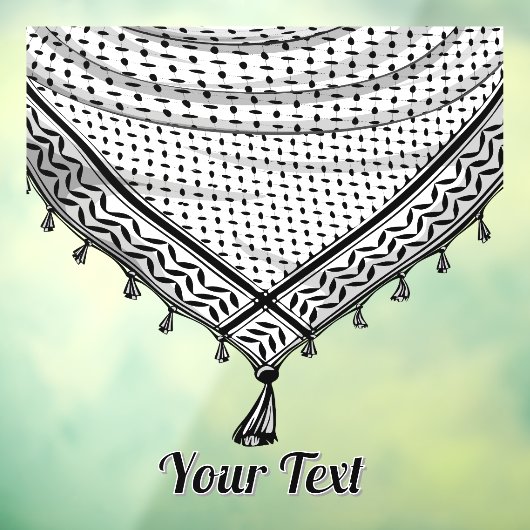 Keffiyeh Palestijnse sjaal Traditionele stof Raamsticker (Vel 3)