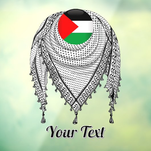 Keffiyeh Palestijnse sjaal Traditionele stof Raamsticker (Vel 3)