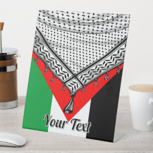 Keffiyeh Palestijnse sjaal Traditionele stof Reclamebord Met Voetstuk