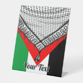 Keffiyeh Palestijnse sjaal Traditionele stof Reclamebord Met Voetstuk (Voorkant)