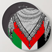 Keffiyeh Palestijnse sjaal Traditionele stof Ronde Button 6,0 Cm (Voorkant /achterkant)