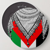Keffiyeh Palestijnse sjaal Traditionele stof Ronde Button 6,0 Cm (Voorkant /achterkant)