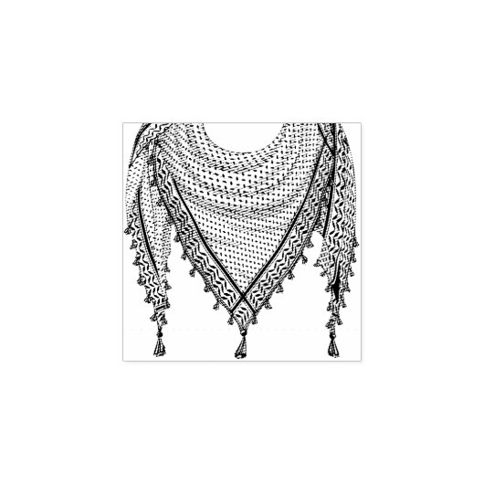 Keffiyeh Palestijnse sjaal Traditionele stof Rubberstempel (Afrduk)