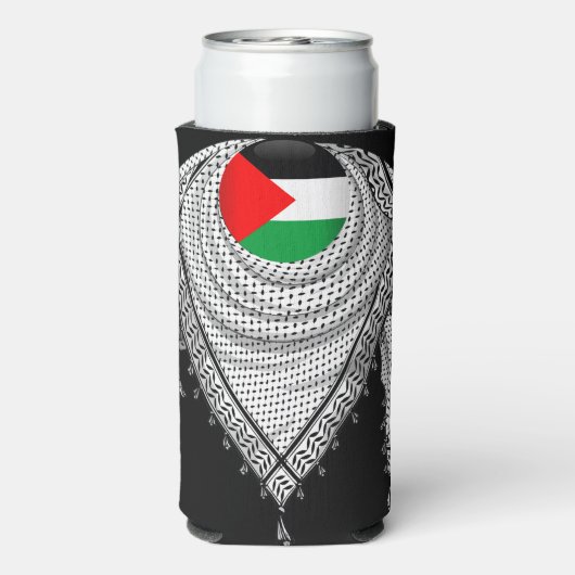 Keffiyeh Palestijnse sjaal Traditionele stof Seltzer Blikjeskoeler (Seltzer Achterkant)