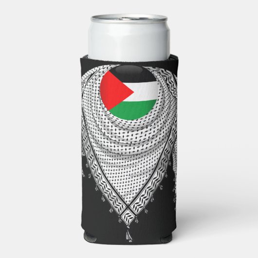 Keffiyeh Palestijnse sjaal Traditionele stof Seltzer Blikjeskoeler (Seltzer Voorkant)