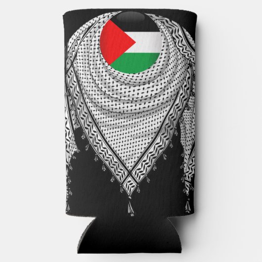 Keffiyeh Palestijnse sjaal Traditionele stof Seltzer Blikjeskoeler (Achterkant)