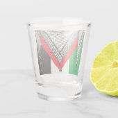 Keffiyeh Palestijnse sjaal Traditionele stof Shot Glas (Achterkant)
