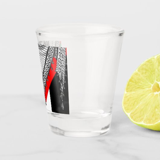 Keffiyeh Palestijnse sjaal Traditionele stof Shot Glas (Rechts)