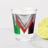 Keffiyeh Palestijnse sjaal Traditionele stof Shot Glas (Voorkant)