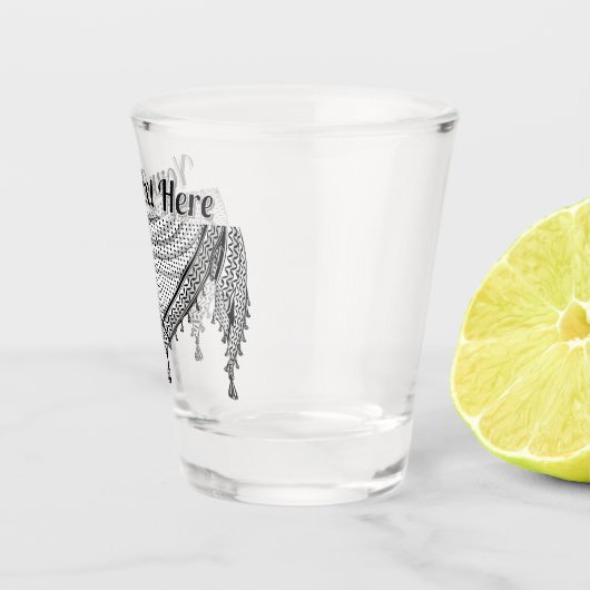 Keffiyeh Palestijnse sjaal Traditionele stof Shot Glas (Rechts)
