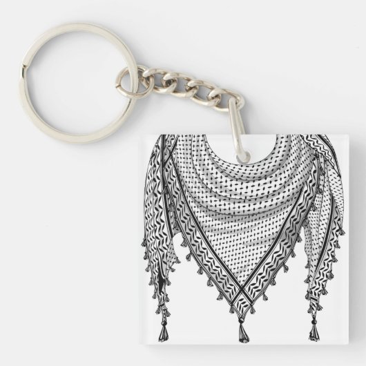 Keffiyeh Palestijnse sjaal Traditionele stof Sleutelhanger (voorkant)