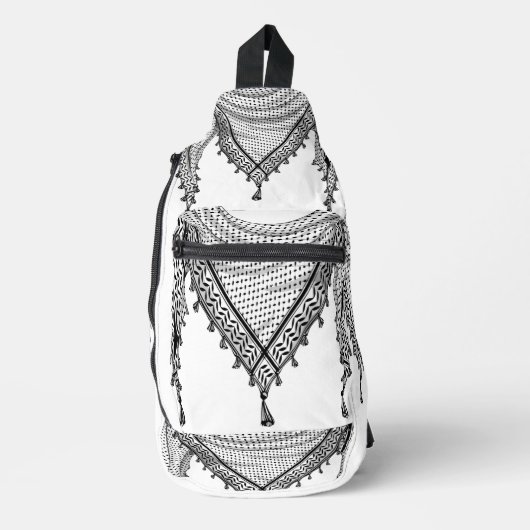 Keffiyeh Palestijnse sjaal Traditionele stof Sling Bag (Voorkant)