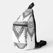 Keffiyeh Palestijnse sjaal Traditionele stof Sling Bag (Rechterhoek)