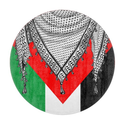 Keffiyeh Palestijnse sjaal Traditionele stof Snijplank (Voorkant)