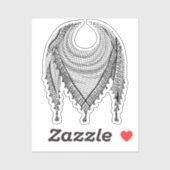 Keffiyeh Palestijnse sjaal Traditionele stof Sticker (Vel)