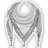 Keffiyeh Palestijnse sjaal Traditionele stof Sticker (Voorkant)