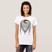Keffiyeh Palestijnse sjaal Traditionele stof T-shirt (Voorkant volledig)